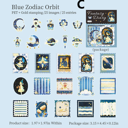 Fantasy Diary Sticker 25pcs