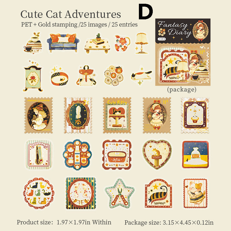 Fantasy Diary Sticker 25pcs