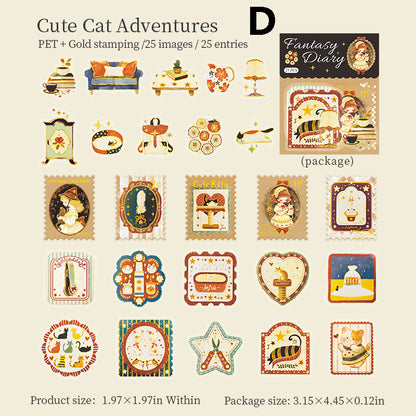 Fantasy Diary Sticker 25pcs