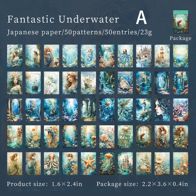 Fantasy Mini Book Sticker 50pcs