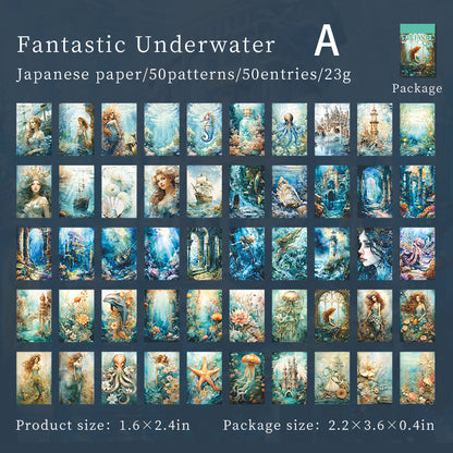 Fantasy Mini Book Sticker 50pcs
