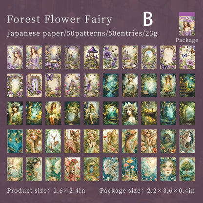 Fantasy Mini Book Sticker 50pcs