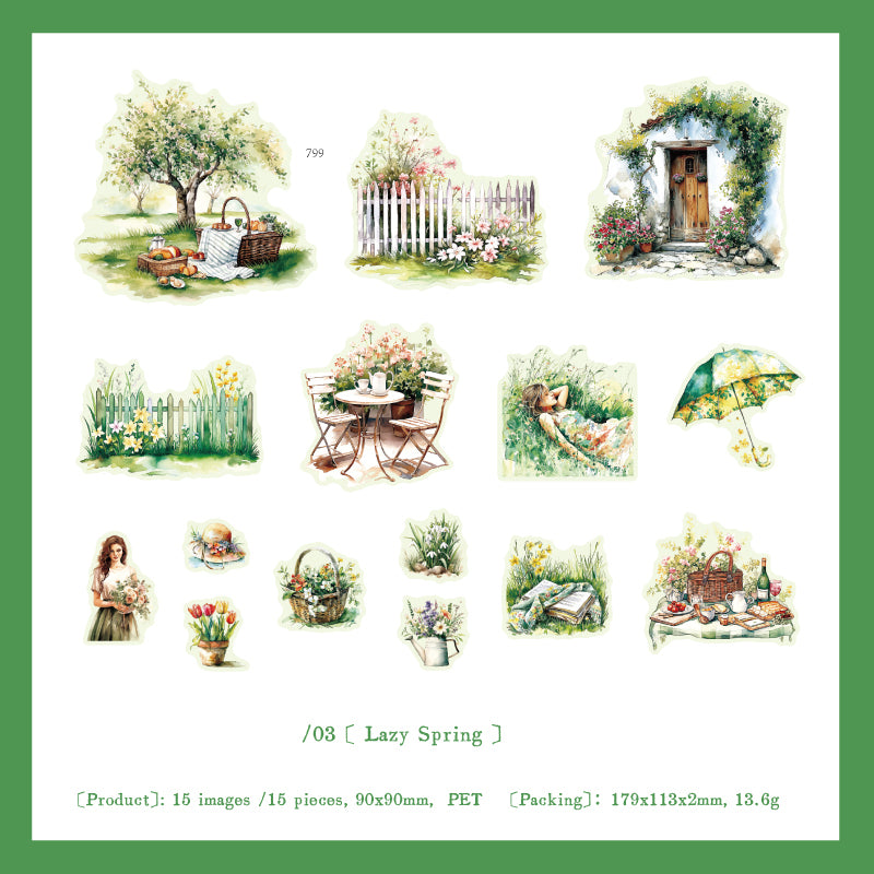 Farewell To The Afternoon Sticker 15pcs