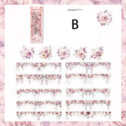 Far Mounrain Flowers Sticker 15pcs