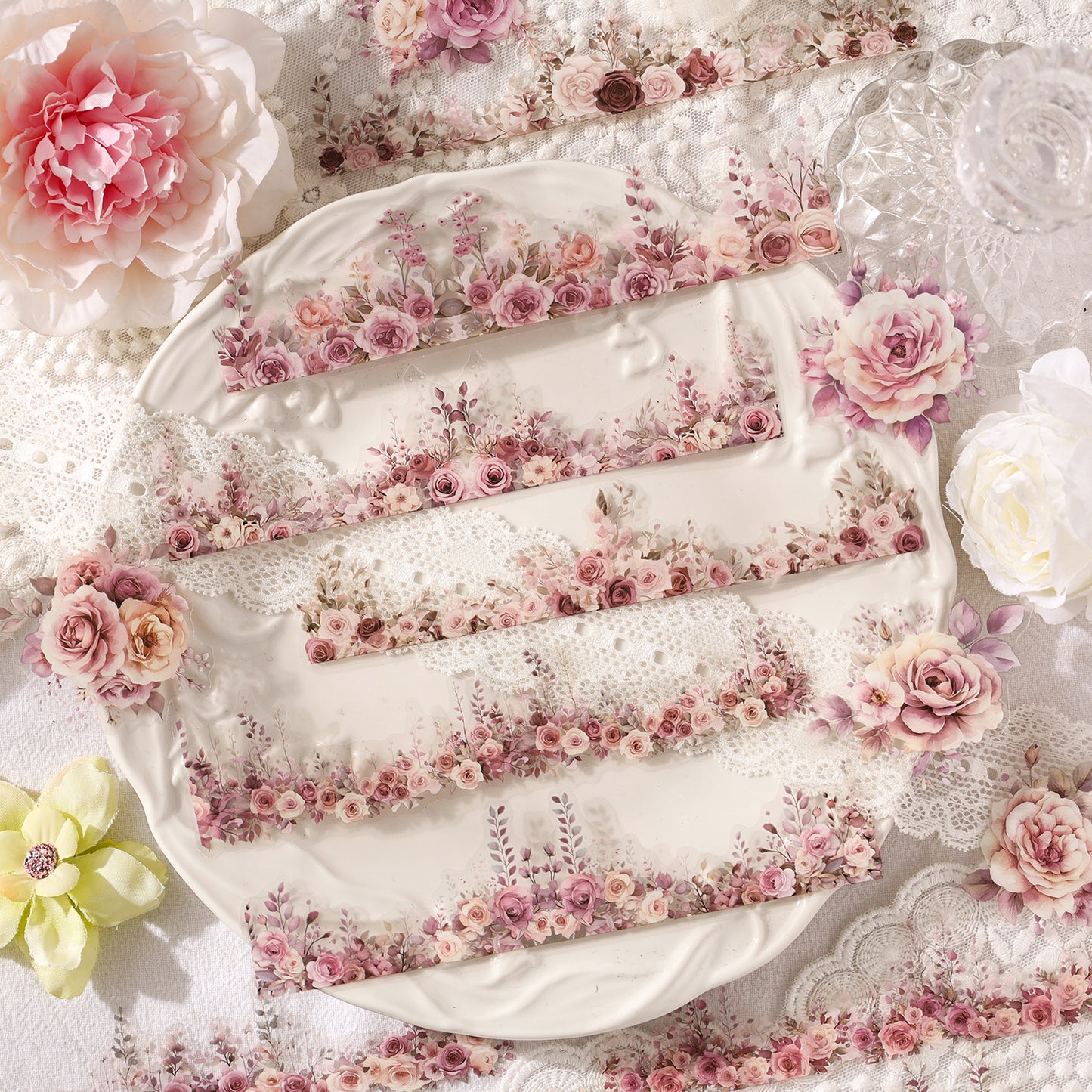 Far Mounrain Flowers Sticker 15pcs