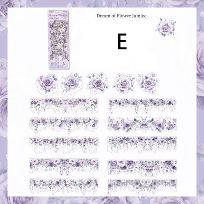 Far Mounrain Flowers Sticker 15pcs