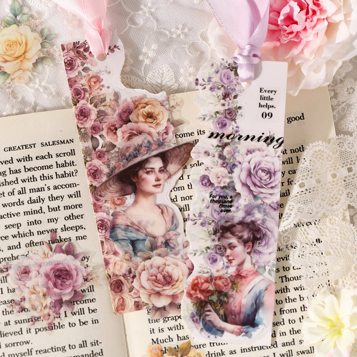 Far Mounrain Flowers Sticker 15pcs