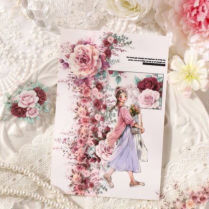 Far Mounrain Flowers Sticker 15pcs