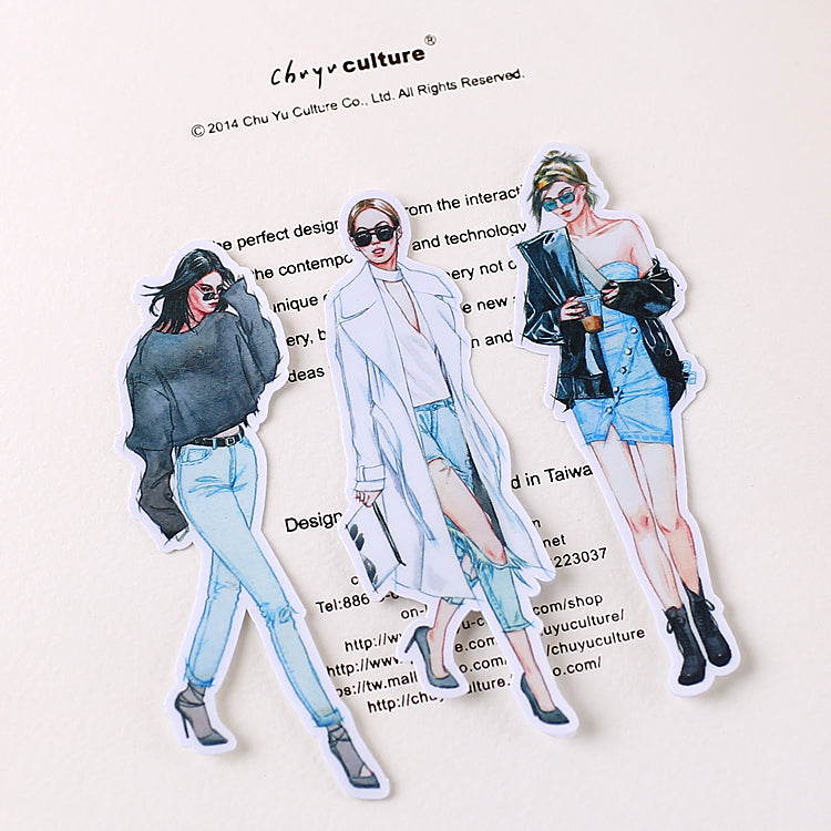 Fashion Lady Stickers 20pcs