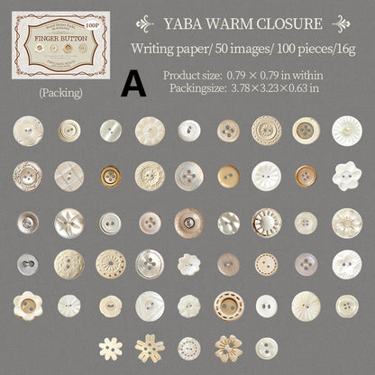 Fingertip Button Sticker 100pcs