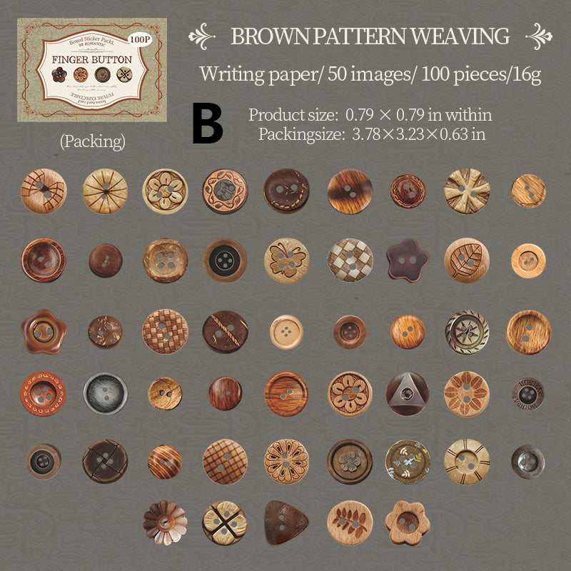 Fingertip Button Sticker 100pcs