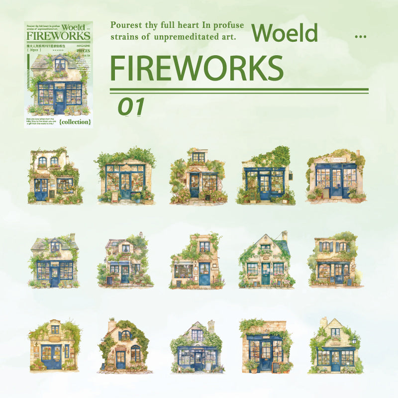 Fireworks world Sticker 30pcs