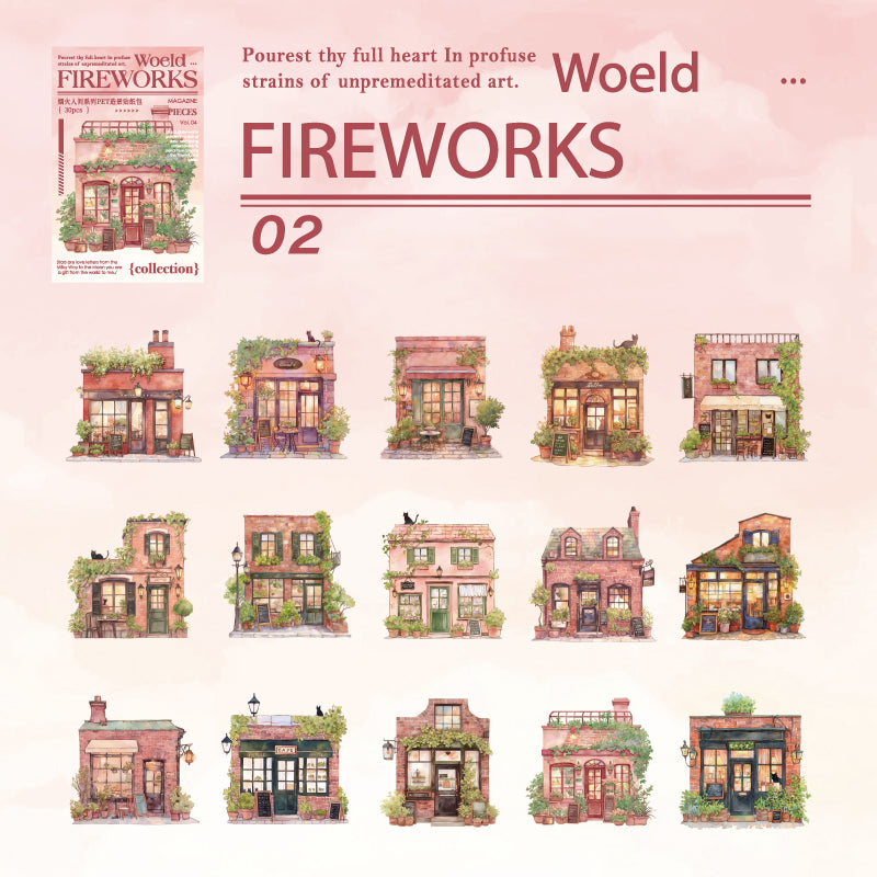 Fireworks world Sticker 30pcs