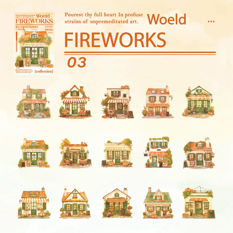 Fireworks world Sticker 30pcs