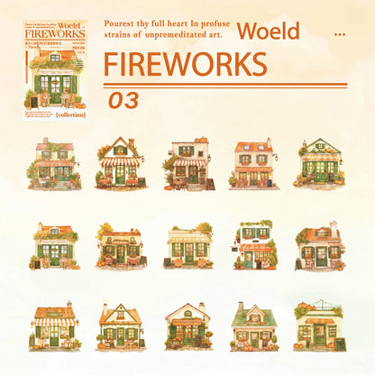 Fireworks world Sticker 30pcs