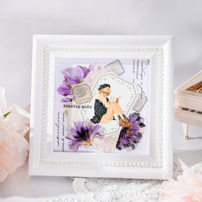 Floating Flower Draw Contours Sticker 15pcs