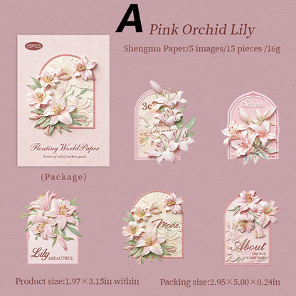Floating World  Sticker 15pcs