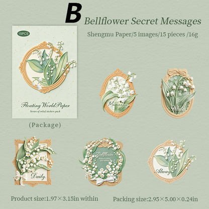 Floating World  Sticker 15pcs