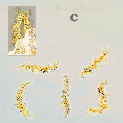 Floral Border Expansion Sticker 10pcs