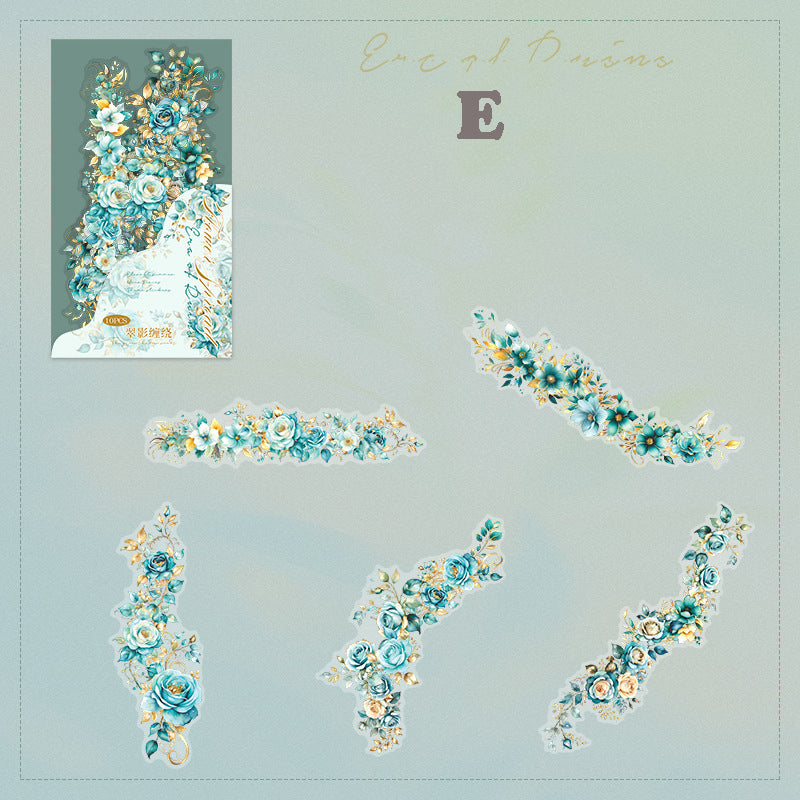 Floral Border Expansion Sticker 10pcs