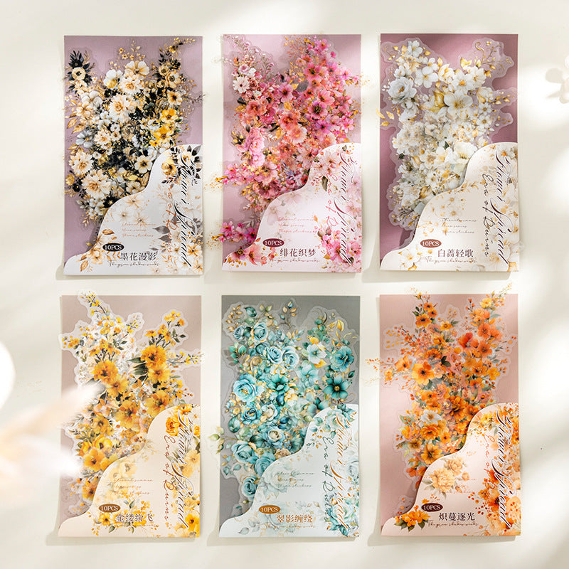 Floral Border Expansion Sticker 10pcs