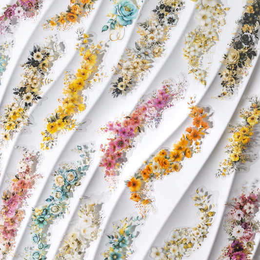 Floral Border Expansion Sticker 10pcs