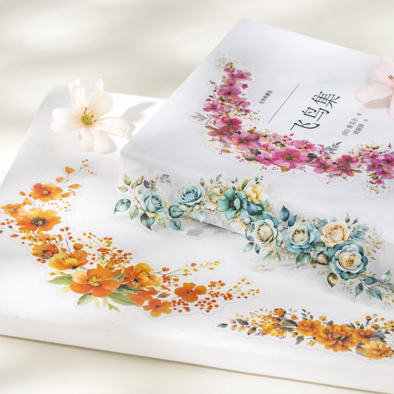 Floral Border Expansion Sticker 10pcs