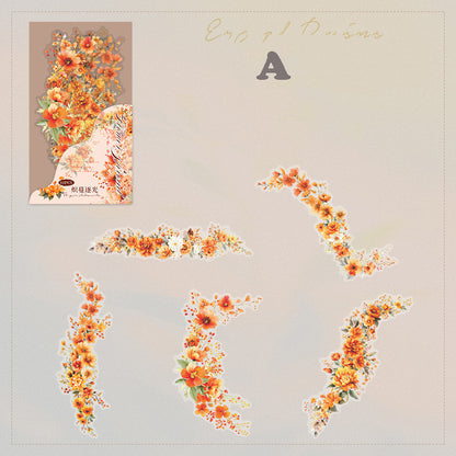 Floral Border Expansion Sticker 10pcs