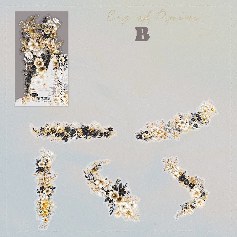 Floral Border Expansion Sticker 10pcs