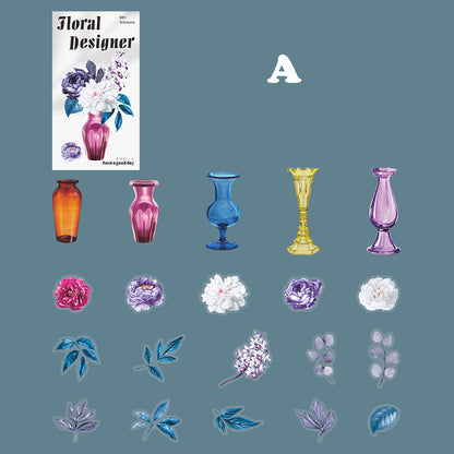Floral Designer Sticker 20pcs