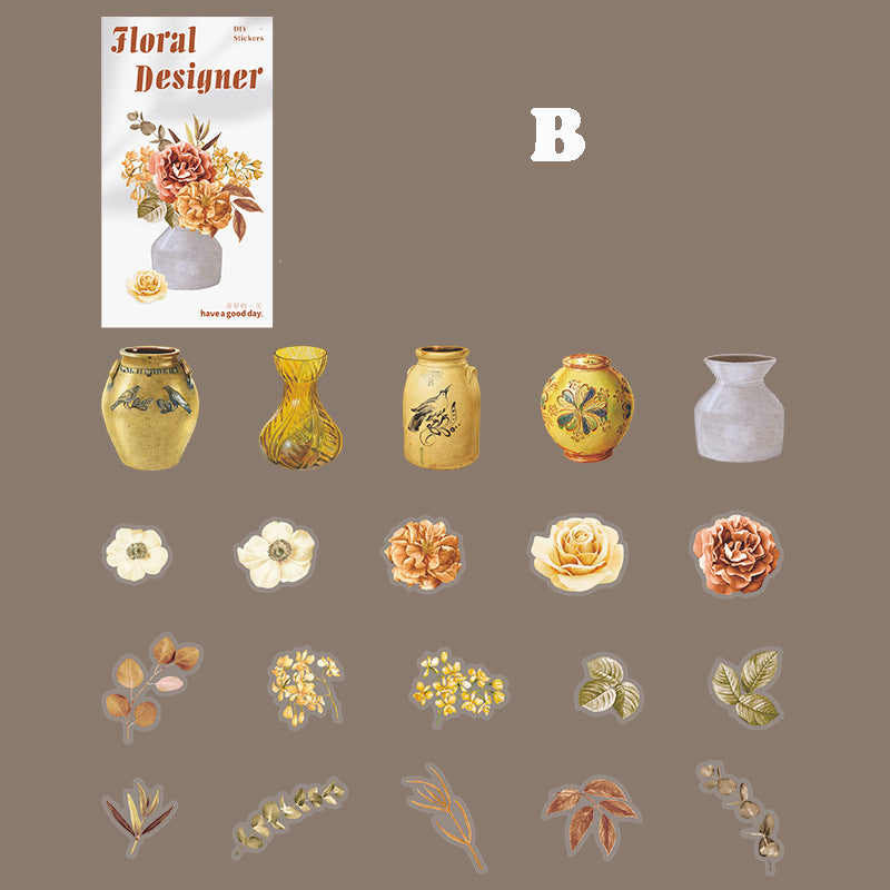 Floral Designer Sticker 20pcs