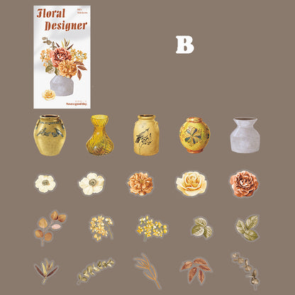 Floral Designer Sticker 20pcs