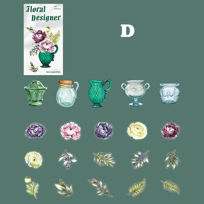 Floral Designer Sticker 20pcs