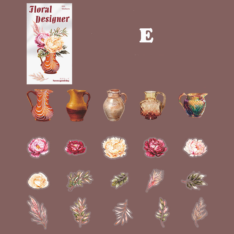 Floral Designer Sticker 20pcs