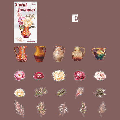 Floral Designer Sticker 20pcs