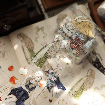 6cm*100cm Die-cutting Floral Maider Character Tape