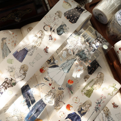 6cm*100cm Die-cutting Floral Maider Character Tape