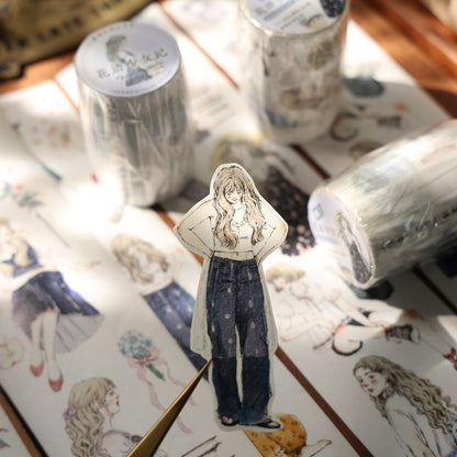 6cm*100cm Die-cutting Floral Maider Character Tape