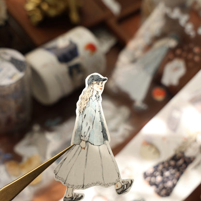 6cm*100cm Die-cutting Floral Maider Character Tape