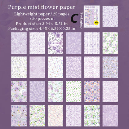 Floral Notes Sticker 50pcs