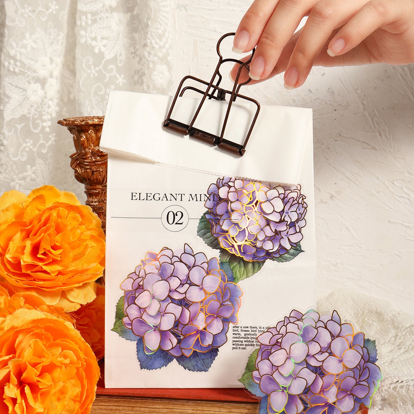 Floral Theme Journal Stickers 10pcs