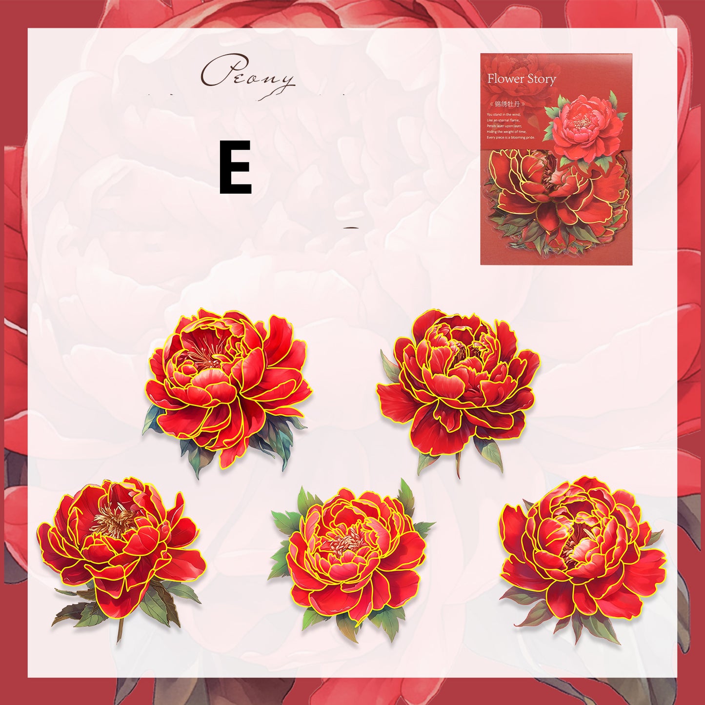 Floral Theme Journal Stickers 10pcs