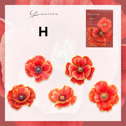Floral Theme Journal Stickers 10pcs