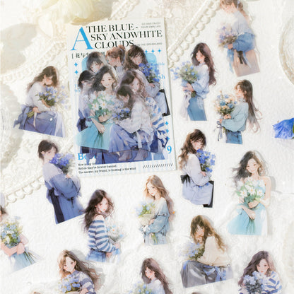 Flower And Girl Sticker 15pcs