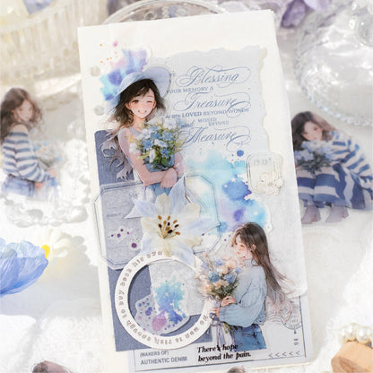 Flower And Girl Sticker 15pcs