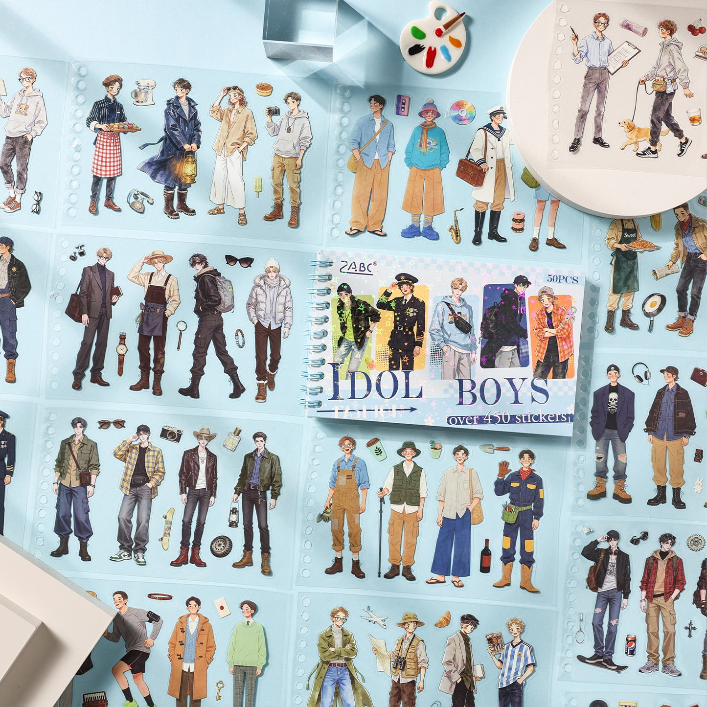 Flower Boys Series Sticker 50pcs