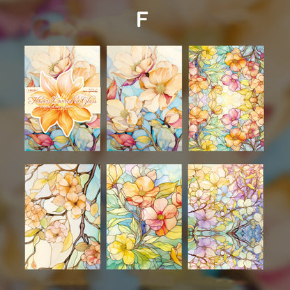 Floral Background Stickers 5pcs