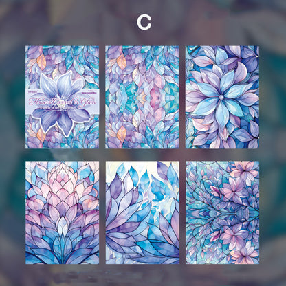 Floral Background Stickers 5pcs