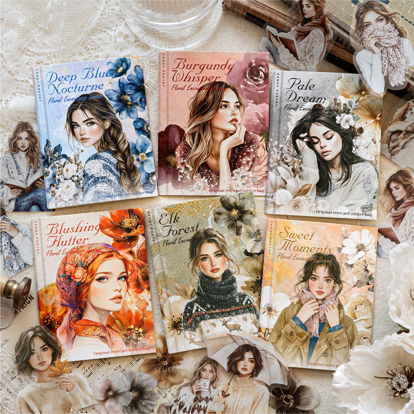 Flower Encounter Sticker 40pcs