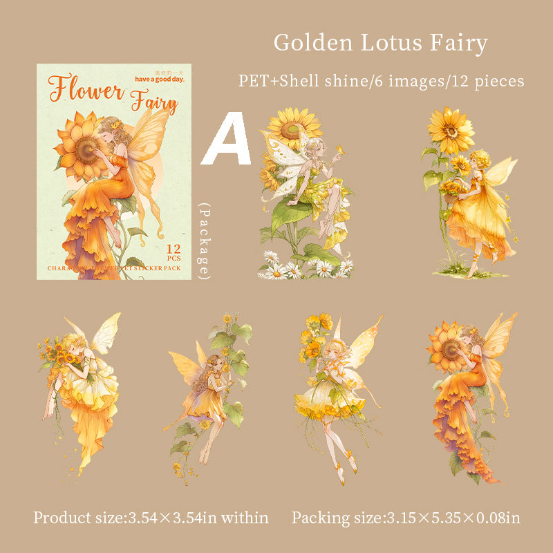 Flower Fairy Sticker 12pcs